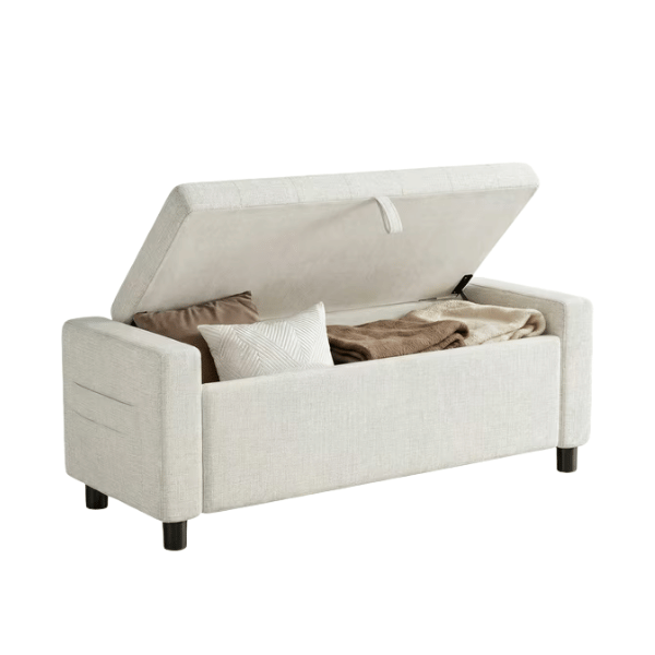 Upholstered Entryway Storage Bench